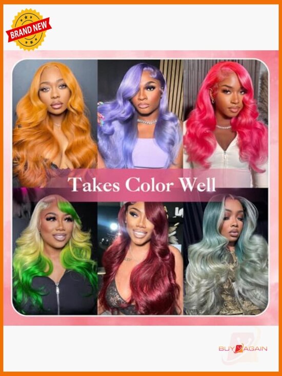200% Density Body Wave Lace Front Wig Human Hair 30 Inch 13x6 Pre Plucked main image 4